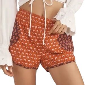 Maeve Quilted Linen Track Shorts Size S